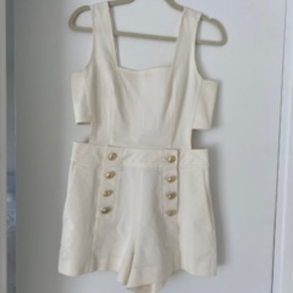 Derek Lam 10 crosby stretch twill romper shorts brand new